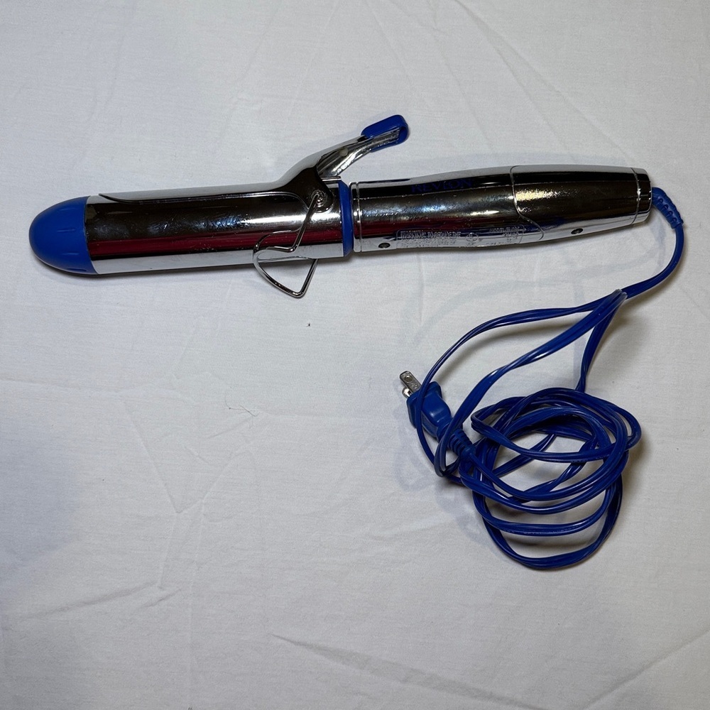 Revlon Perfect Heat Ceramic 1" Curling Iron in Chrome Finish EUC - Picture 2 of 5